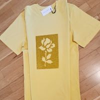 Дамска тениска в жълт цвят., снимка 2 - Тениски - 45783027