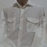 Мъжка риза с дълъг ръкав от лен HEMA, снимка 1 - Ризи - 46174002