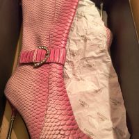 Елегантни ботуши на Мегияс в розово, снимка 1 - Дамски ботуши - 45530986