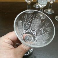 Кристални чаши , снимка 6 - Антикварни и старинни предмети - 45906459