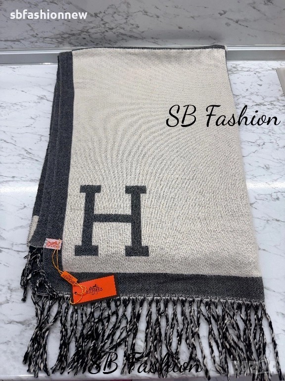 Hermes двулицев шал с етикет, снимка 1
