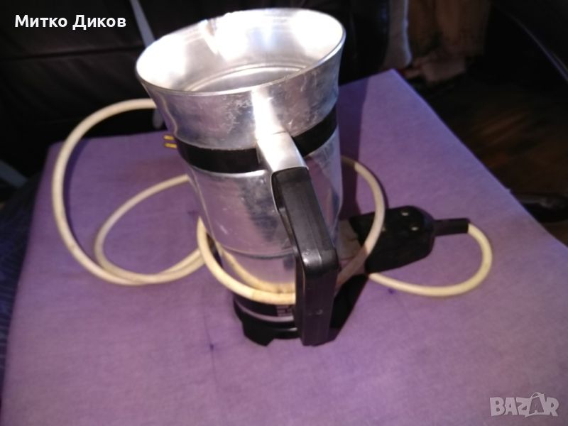 Електрически кафеник от соца на феромагнити Перник Н-205 мм фи 105мм 0.500мл нов, снимка 1
