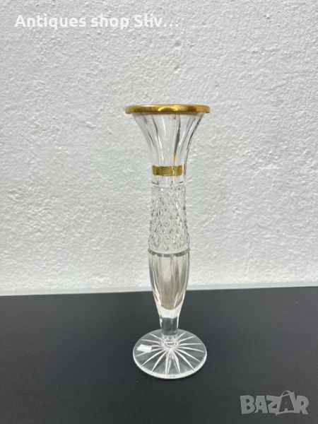 Стилна стъклена вазичка. №5546, снимка 1