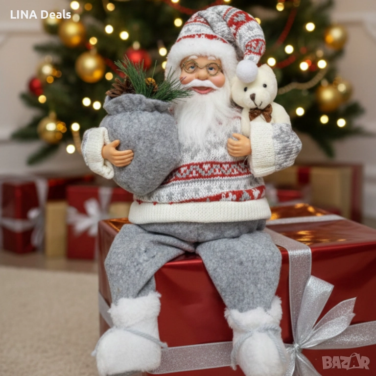 Голям Дядо Коледа с торба и мече, снимка 1