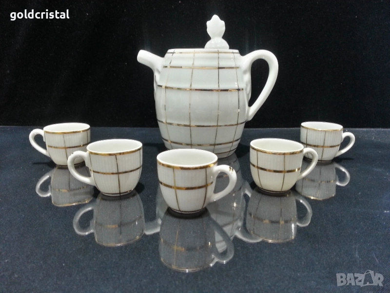 стар български порцелан сервиз за ракия , снимка 1