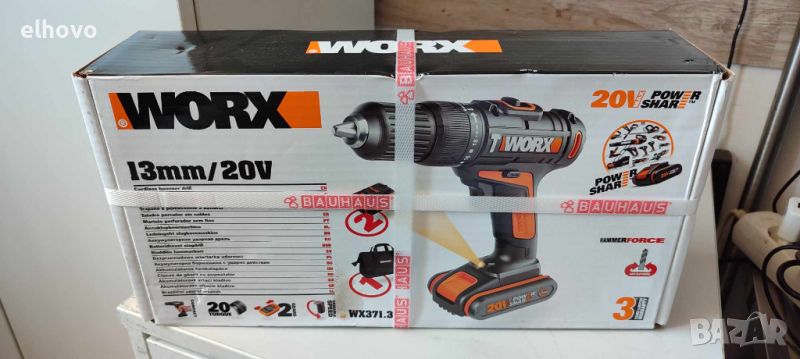 Акумулаторна ударна бормашина 20V, 40Nm, WORX WX371.3, снимка 1