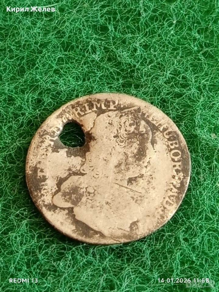 Сребърна монета 7 кройцера 1764г. Мария Терезия Унгария за КОЛЕКЦИЯ 52881, снимка 1