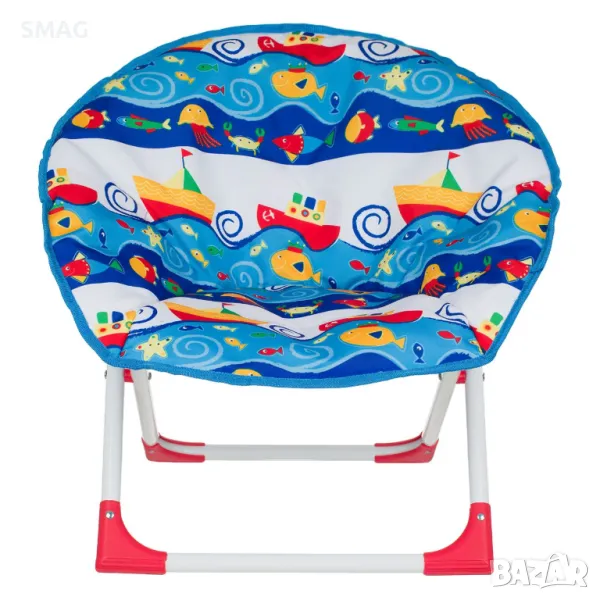 Детски метален стол с морски дизайн 51x42x51см S_1224223, снимка 1