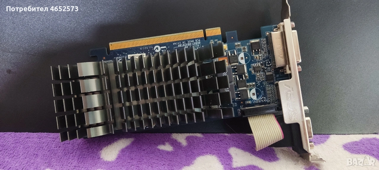 Видеокарта ASUS GeForce 210 Silent 1GB GDDR3 - Нископрофилна, снимка 1