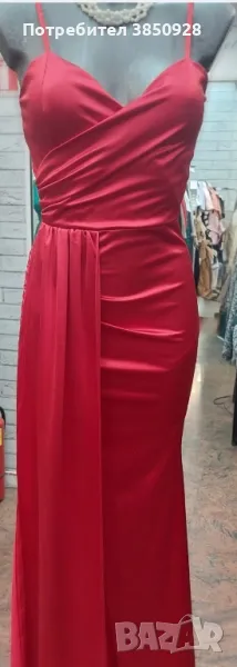 сатенена дълга рокля , снимка 1