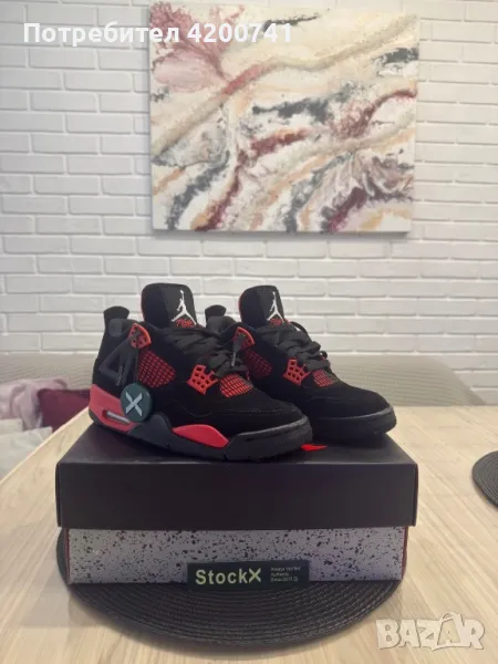 Air jordan 4s red thunder от StockX, снимка 1