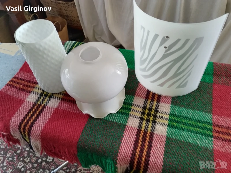 Резервни стъкла за полилей, и стенен Аплик, снимка 1