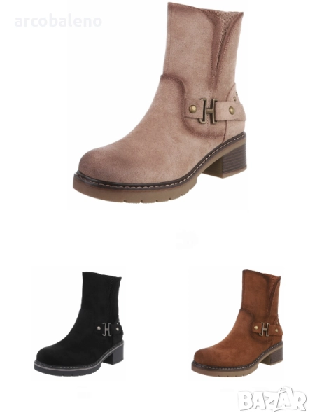 Дамски класически боти до глезена, 3цвята , снимка 1