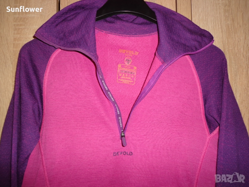 Дамска мерино термо блуза Devold Active розова, размер L 80% мериносова вълна, 20% полиамид  , снимка 1