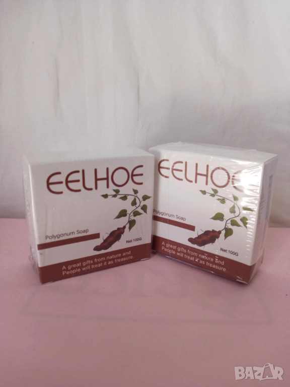 Натурален черен сапун за коса срещу косопад Polygonum soap 100 гр., снимка 1