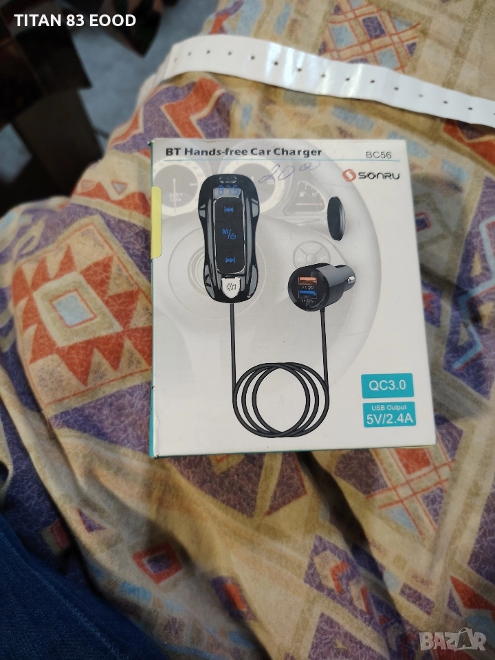 Автомобилен FM модулатор InfoTouch, BlueTooth 5.0, снимка 1