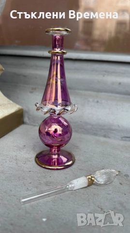 стъклено шишенце за парфюм, снимка 2 - Декорация за дома - 52546768