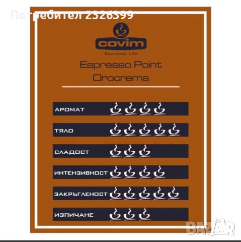 COVIM Orocrema – капсули "Espresso Point" 100 бр., снимка 4 - Домашни напитки - 45119055
