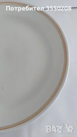 Чиния със златен кант, снимка 2 - Чинии - 50032480