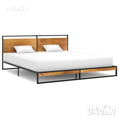 vidaXL Рамка за легло, метал, 180x200 cм（SKU:324867, снимка 1 - Спални и легла - 45496281