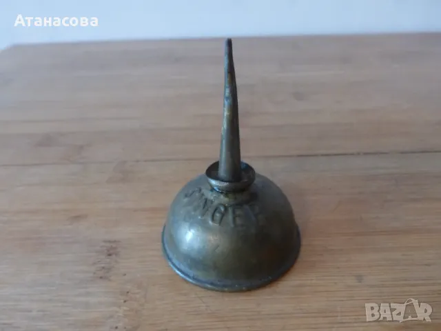 Масльонка месинг за шевна машина Singer 1910 г, снимка 7 - Шевни машини - 47156497