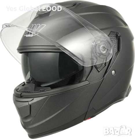 MY 935 модулна каска, ECE 22.06, двойно стъкло, титаниева XL/M/S N4, снимка 4 - Аксесоари и консумативи - 51910761