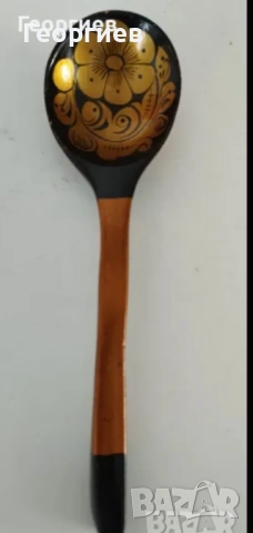 Дървена бъклица от 1910 г.Руска лъжици кутия., снимка 6 - Антикварни и старинни предмети - 49421945