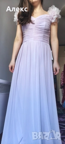 Официална рокля 38 размер цвят люляк