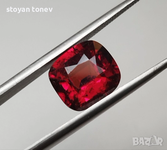 Спесартит гранат с кадифен червено оранжев цвят 4.11кт.! Нов!, снимка 12 - Други - 52695282