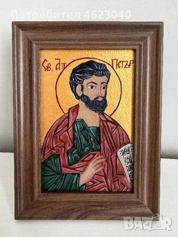 Ръчно рисувана икона Св. Петър, снимка 4 - Икони - 53315970