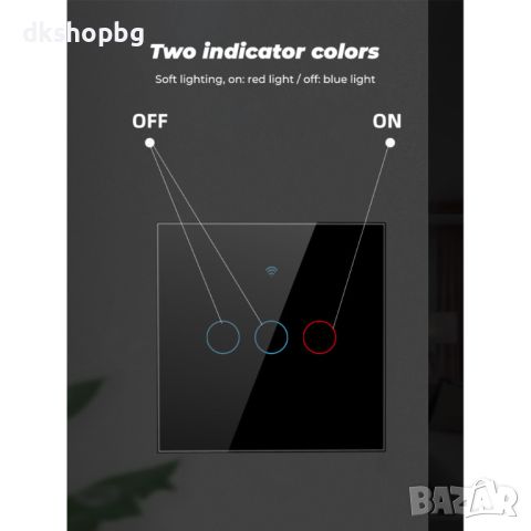 4000 WiFI Wi-Fi Смарт Сензорен Ключтление за осветление с тъч стъклен панел, снимка 11 - Лед осветление - 45708723