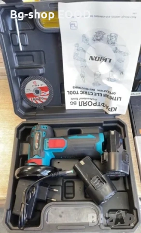 Ъглошлайф Kraft Royal, Флекс, Акумулаторен, Черен, 24VDC, 6Ah, 76mm, К-т