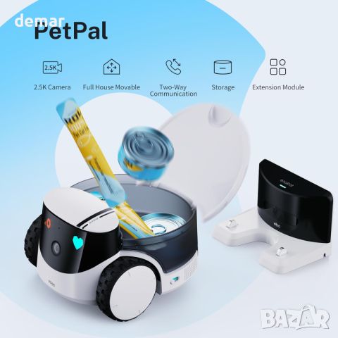 Enabot EBO ROLA PetPal 2.5K Camera Robot: Подвижна камера робот за домашни любимци - котка WiFi QHD, снимка 2 - HD камери - 46446125