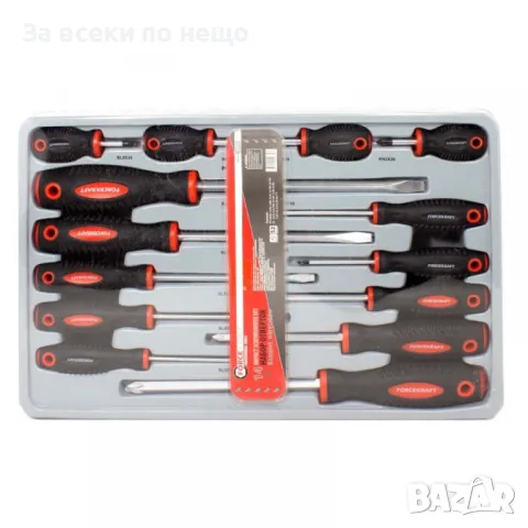 Комплект отвертки 14 части ForceKraft, снимка 4 - Отвертки - 50365268