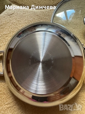 Луксозен дълбок тиган (соте) CAPTAIN COOK 18/10 INOX – ЧИСТО НОВ – ТОП качество, снимка 6 - Съдове за готвене - 53611181