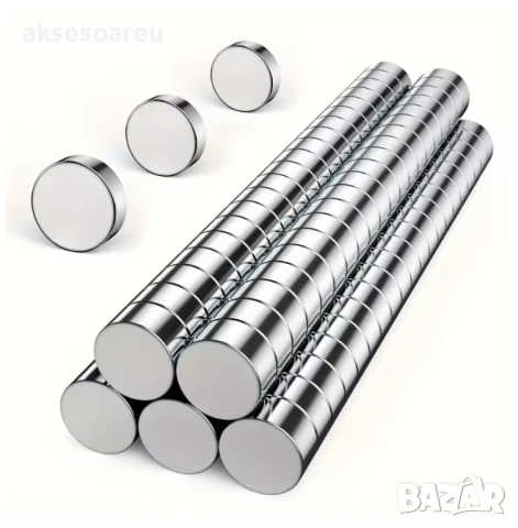 10 бр. Супер силни нови неодимови дискови малки 12 х 3 мм. мощни магнити за хладилник и офис магнит, снимка 16 - Аксесоари за кухня - 50523436