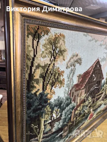 Гоблен "Воденицата" - голям размер, снимка 9 - Гоблени - 50312688