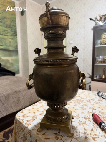 Стар самовар от бакър., снимка 2 - Антикварни и старинни предмети - 53745031