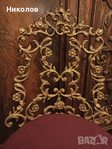 Италиански месингов стол , снимка 4 - Столове - 53397178