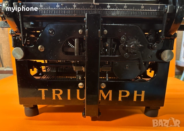 Мнго Стара Пишеща Машина TRIUMPH 10 / 1930 г. за Генерално Представителство Лео Сафиръ София , снимка 8 - Антикварни и старинни предмети - 53478494