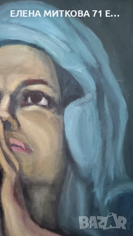 Картина рисувана върху платно в дървена подрамка, снимка 3 - Картини - 52869492