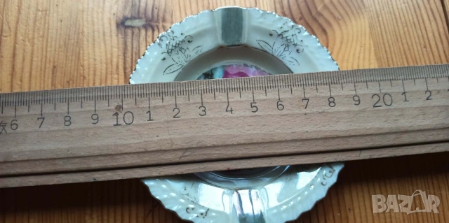 Винтидж порцеланов пепелник диаметър 8,5 см, снимка 3 - Декорация за дома - 53292173