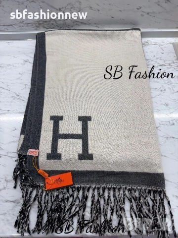 Hermes двулицев шал с етикет