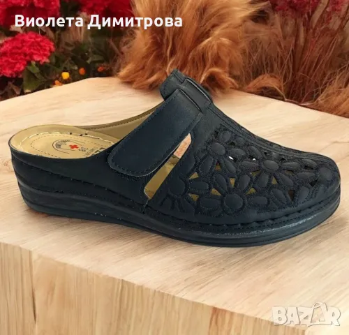 Дамски медицински чехли за широки крака,  в голям размер , снимка 2 - Чехли - 46541928