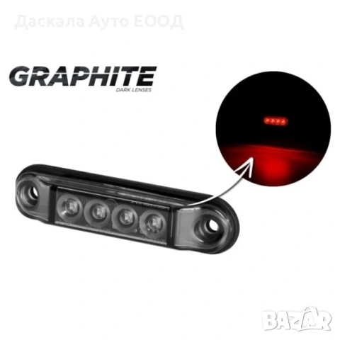 1бр. Мини LED ЛЕД габарити опушени SMOKED с 4 диода 12-24V , 3 цвята , Полша, снимка 6 - Части - 53730868