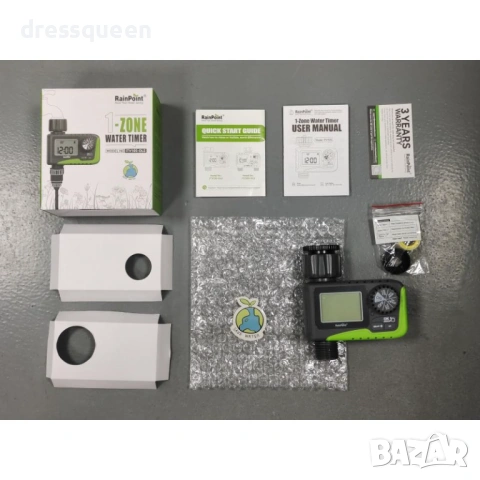 4489 Еднозонов Таймер за Капково Напояване RainPoint – Гъвкави Графици за Здрави Растения, снимка 2 - Напояване - 53876667