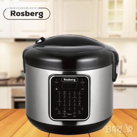 Мултикукър с 31 програми Rosberg, 780W, 5L, Незалепващо покритие, Инокс 2 ГОДИНИ ГАРАНЦИЯ, снимка 3 - Мултикукъри - 53040564