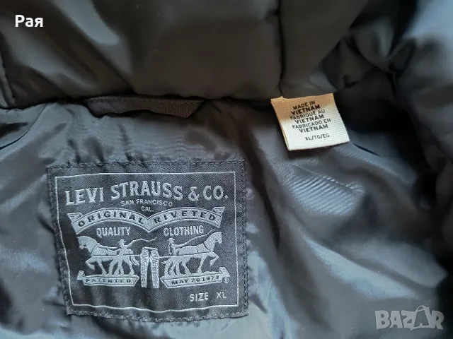 Мъжко яке Levis Parka, черно, Thermore Insulated с качулка Folsom, снимка 10 - Якета - 50367641