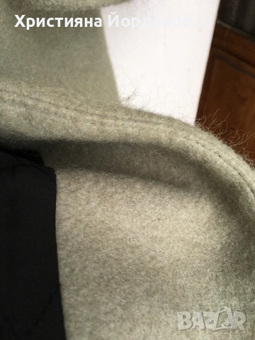 Вълнено палто цвят светла мента със сиви отенъци, М, снимка 9 - Палта, манта - 53089654