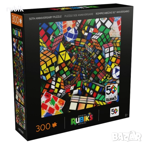 Настолен пъзел Rubik's Cube 50th Anniversary - All Puzzles (300 части), снимка 3 - Игри и пъзели - 51571974